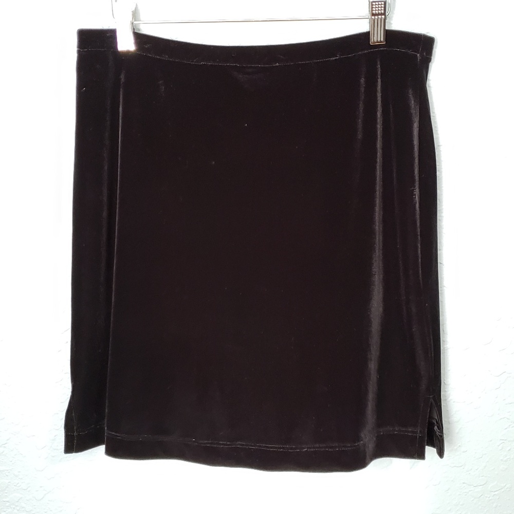Black Velvet Mini Skirt Size L